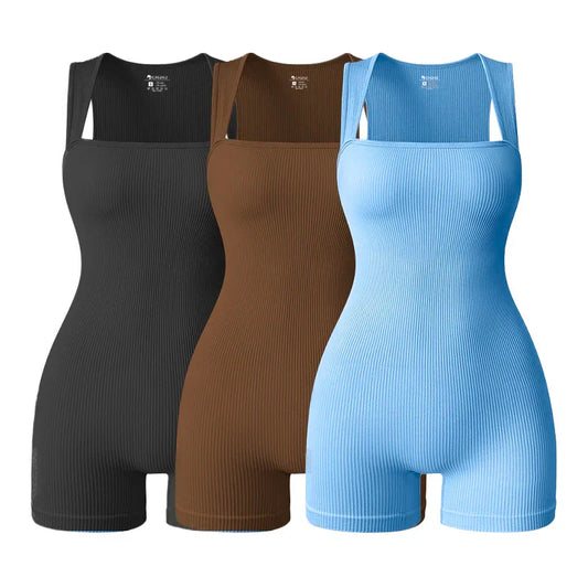 Women's Backless Sleeveless Bodycon Streetwear Romper Playsuit One Piece Fashion Fitness Yoga Quick Drying Breathable Jumpsuits