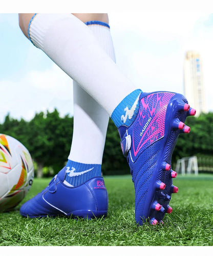 New Children Soccer Shoes Sports Society Field Boy Football Boots Futsal Fast Indoor Sneaker Original Ankle Football Boot Cleats