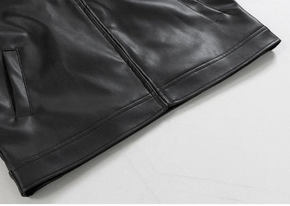 Spring Autumn Cool Luxury Short Black Soft Light Pu Leather Jacket Men Zipper Casual Mens Jackets and Coats Fashion