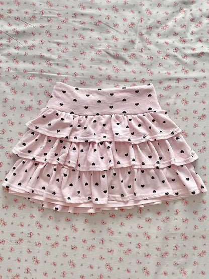 Women Cute Lace Ruffles Party Mini Skirts Harajuku Y2k Faldas Mujer Lolita Style Princess Vintage Cake Skirt Sweet Kawaii