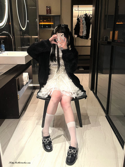 Japanese Original Lolita Lace Ruffle Edge Tied Bow High Waist Mini Skirt Spring Summer New Slim Waist Sweet Girl Y2k Skirt