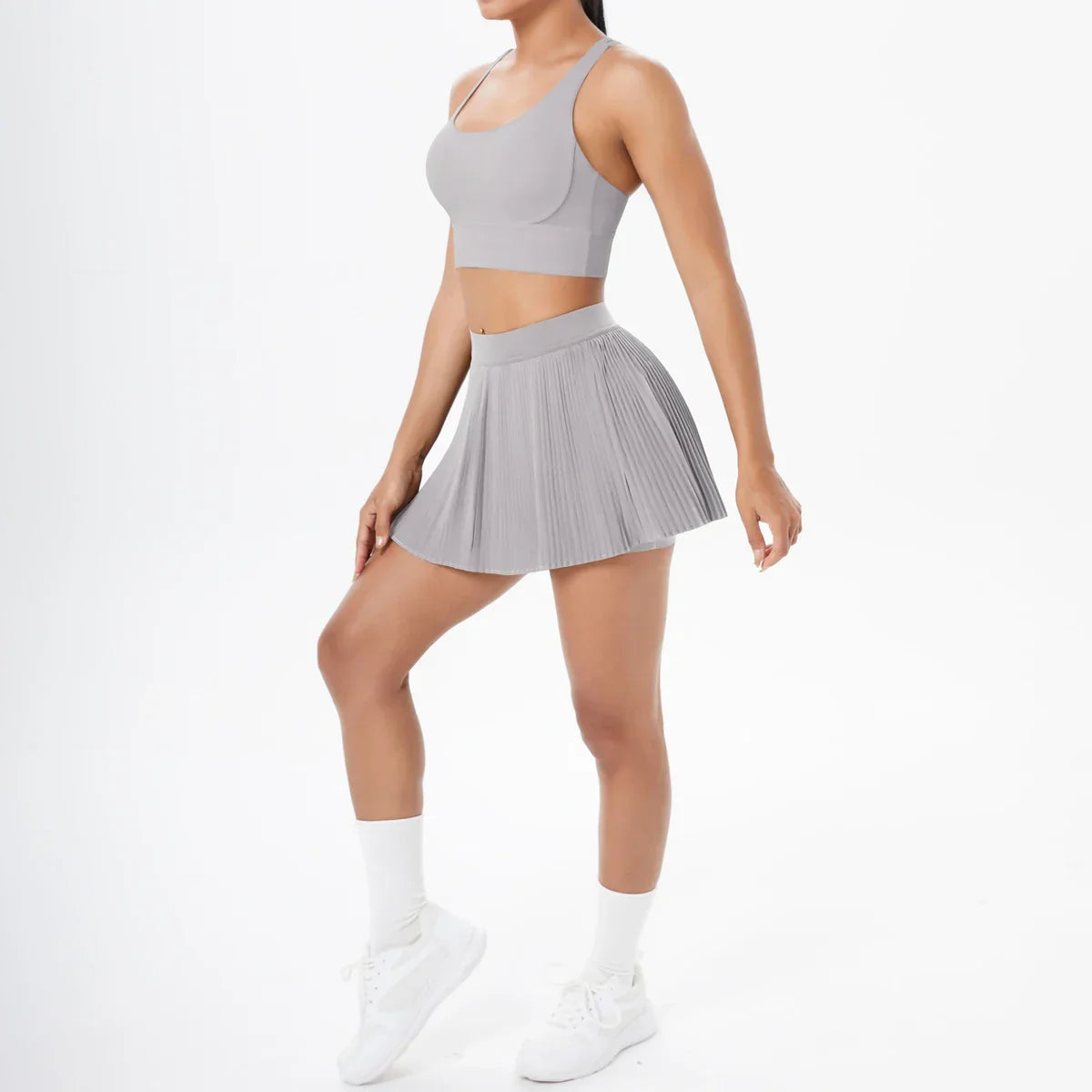 2pcs New Sexy Yoga Set Backless Cross Straps Sports Bra Fashion Breathable Culotte Yoga Shorts With Pocket Gym Women Sports Set