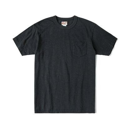 Rugged Bronson Loopwheel Tubular Pocket T-Shirt 220g Slub Cotton Men's Seamless Side Tee Short Sleeve