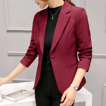 New Women Blazer Jackets Long Sleeve Blazers Pockets Jackets Coat Slim Office Lady Jacket Female Tops Suit Blazer Femme Jackets