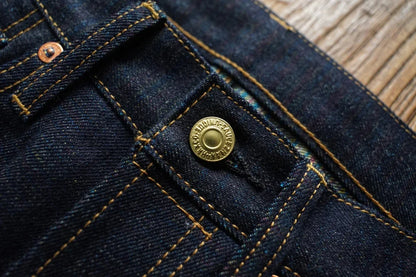 Mens Jeans Rainbow Sanforized Selvedge Denim Jeans Man Python Skin Labels Regular Fit 14 Oz