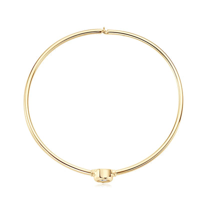 0.5CT Moissanite Bangle Bracelet 18K Gold Plated 925 Sterling Silver Classic Bangle Bezel Set Diamond Bracelet for Women Gifts