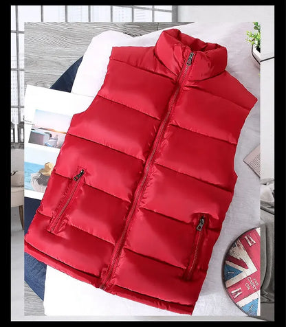 White Vest Jacket Men Slim Fit Stand Collar Sleeveless Puffer Jackets Spring Autumn Casual Waistcoat Men Warm Coat 2024 Trends