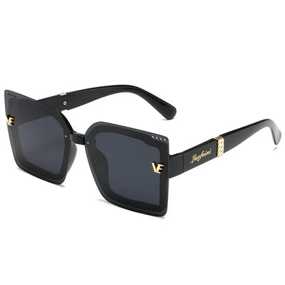 Rimeless Polarized Sunglasses Women Oversized Square Sun Glasses Ladies UV400 Classic Goggle Oculos De Sol Feminino
