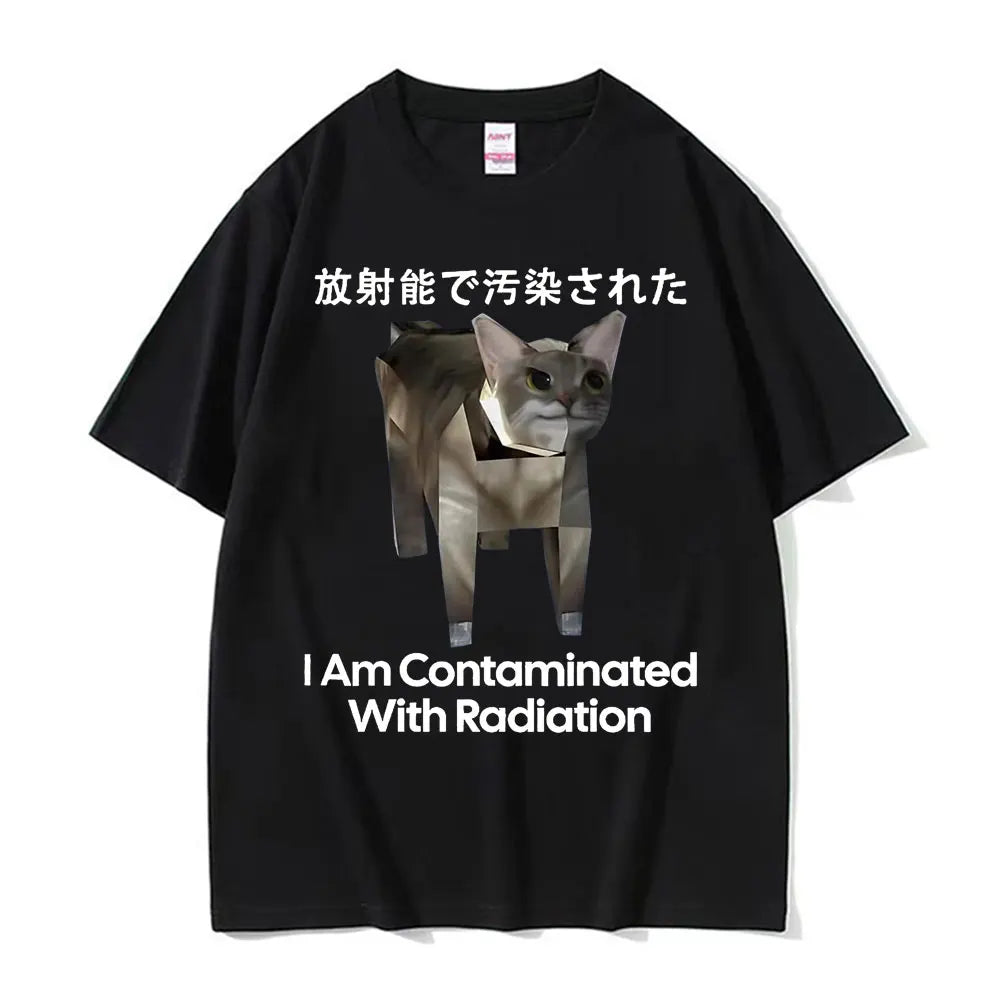 I Eat Solder Cursed Funny Cat Meme T Shirt Men Women's Clothing Fashion Casual T Shirts Summer High Quality Cotton T-shirts Tops