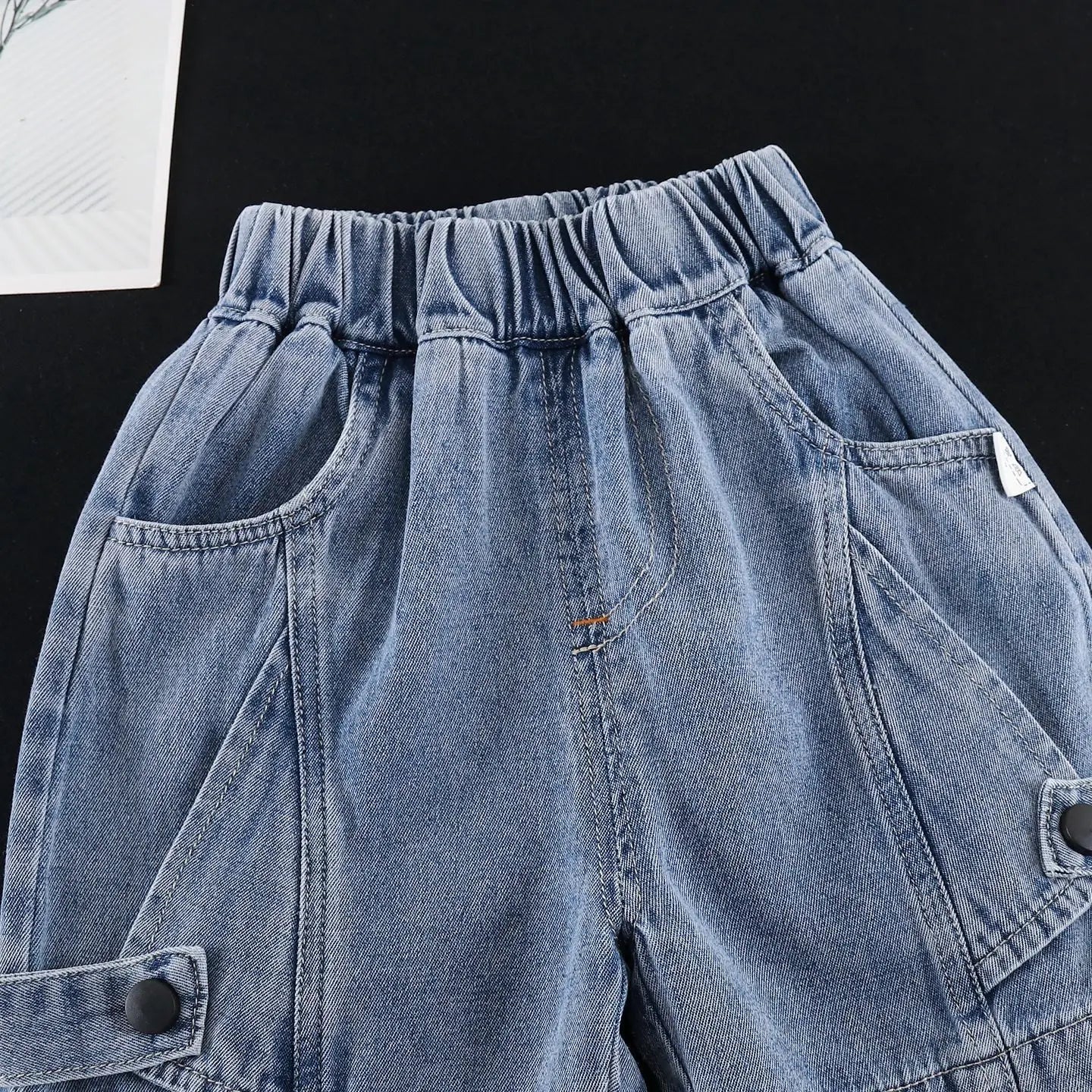 New Summer Fashion Baby Boys Clothes Suit ChildrenPocket Patch T-shirt+ Denim Shorts 2Pcs/Set Toddler Clothing Kids Tracksuits