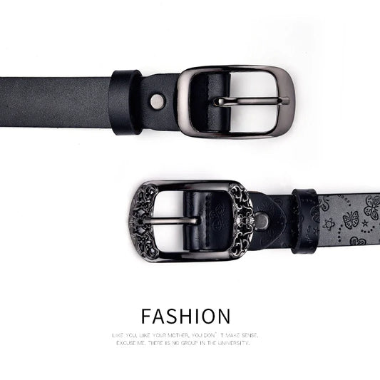 2026  new Women's Belt   Prints  Fashion High Quality Pin Buckles Fancy Vintage Belt New Trend Belt Belts For Women