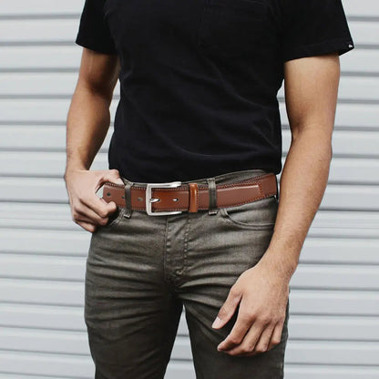 Men's Leather Belt Needle Buckle Belt Trendy New Casual Leather LONG Large Belts Cowhide Men's Belt Plus Size Men Belts