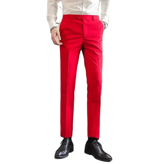 Formal Pants Men 2024 New Elegant Man Office Work Pants Casual Elastic Men's Trousers Men 17 Colors Pantalones Hombre