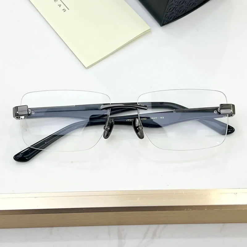Luxury Business Style Sunglasses for Men Women Germany Brand High Quality Alloy Acetate Square Designer for Prescription Eyeware