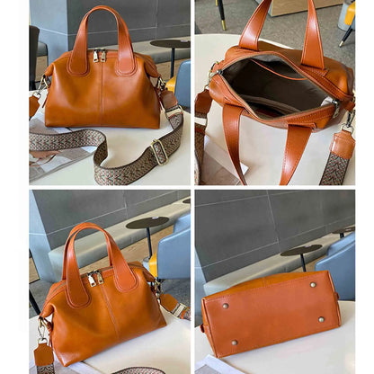 MS Genuine Leather Woman Bags Luxury Retro Shoulder Handbag Vintage Lady Messenger Casual Tote Crossbody Purses Black 2023 New