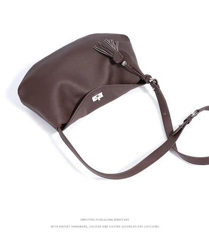 2026 Hot Top Grain Leather Spacious Tote Bag Fashionable Underarm Single Shoulder Crossbody Bag Women Chic Shopping Hobo Handbag