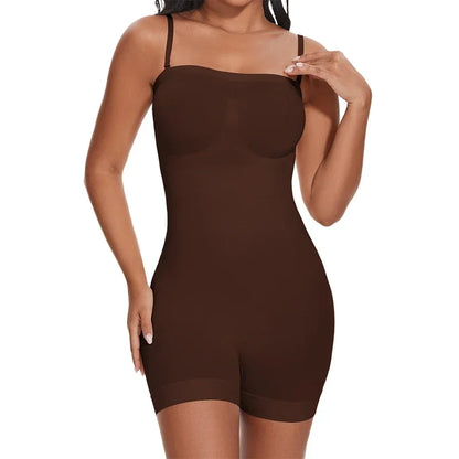 New Strapless Bodysuit Off Shoulder Tube Top Women Shorts Shapewear Tummy Control Body Shaper Sexy Fajas Skinny Underwear