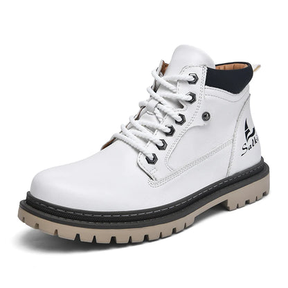 Handmade Men Boots Autumn Outdoor Hiking Boots Ankle Winter Leather Shoes Sneakers Hombres Botas High Top Footwear Anti Slip