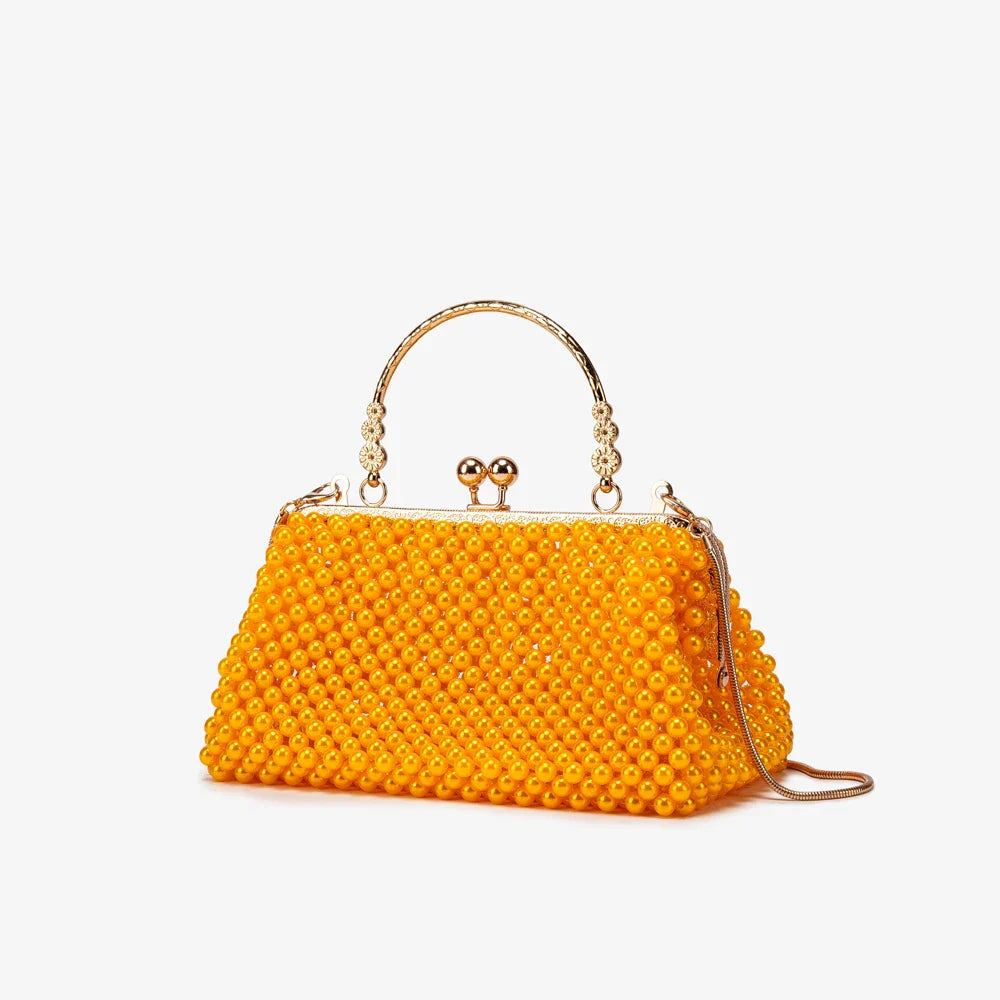 Purses and handbag luxury Designer Clutch purse handmade Pearl decoration Party Wedding Evening bag banquet bag