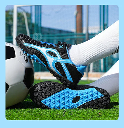 Kids Unisex Soccer Shoes Boys Grils Football Boots Non-Slip Training Indoor Outdoor Athletic Shoes Breathable Ultralight Sports