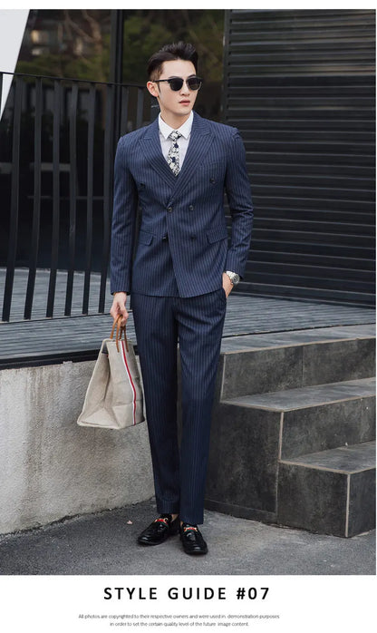 27 Colors ( Blazer + Vest + Pants ) Boutique Fashion Plaid Formal Office Business Mens Suit Three Pieces Groom's Wedding Dress