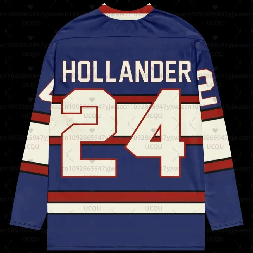 Women Men Rozanov 81 HOLLANDER NO.24 T-shirt Unisex Tops Heated Rivalry Hockey Jersey Long Sleeves T-shirt Tops