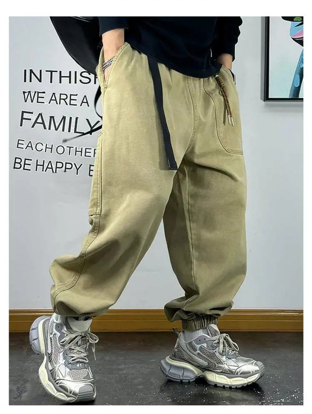 Japanese Streetwear High Quality Baggy Cargo Pants Harajuku Casual Men Clothing Plus Size Joggers Fashion Loose Work Trousers
