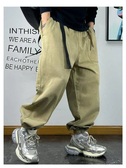 Japanese Streetwear High Quality Baggy Cargo Pants Harajuku Casual Men Clothing Plus Size Joggers Fashion Loose Work Trousers