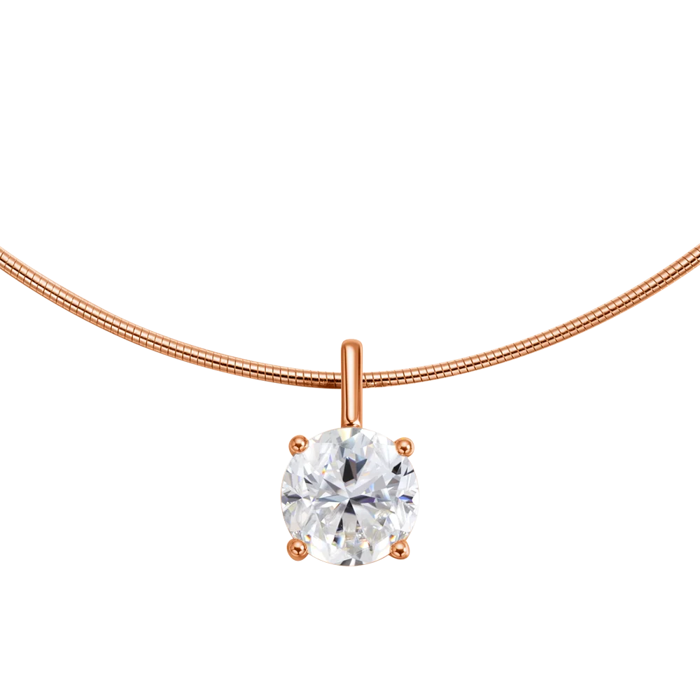 Round Brilliant Cut 2/3/4ct Solitaire Moissanite Pendant Necklaces Women s925 1.5mm Solid Choker Big Diamond Neck Chain