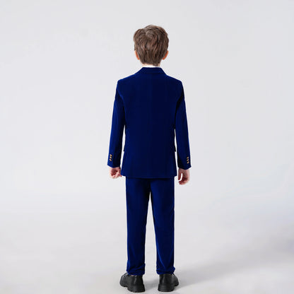 Boys Suit Jacket for Kids Formal Velvet Blazer School Uniforms