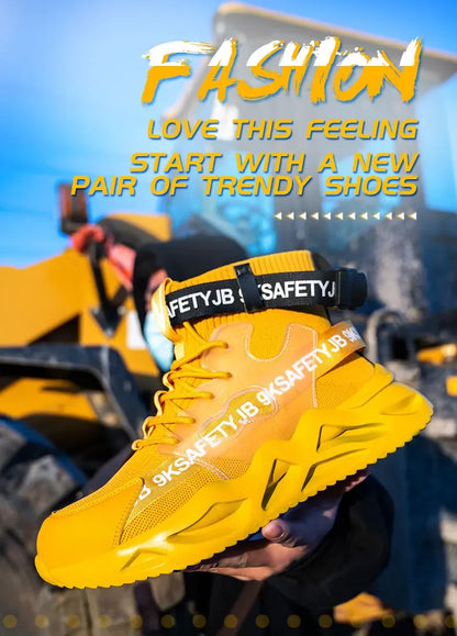 steel toe safety boots for men protective shoes industrial safety shoe woman light work shoes anti-puncture work safety sneakers