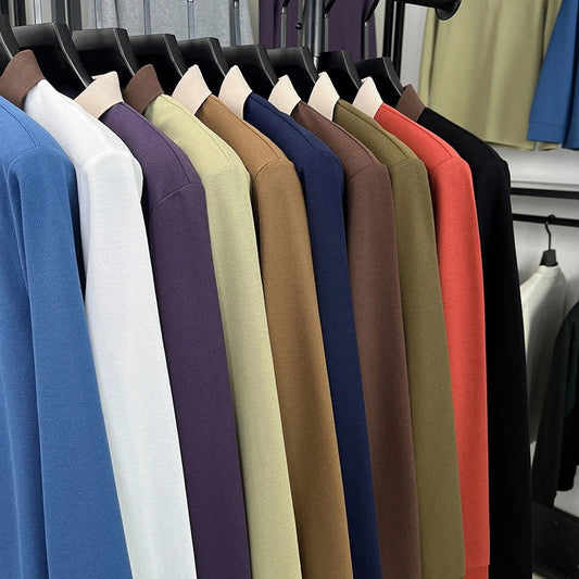 Design Brand Men's Polo Shirt Lapel Exquisite Embroid Long Sleeve Autumn New Breathable T-Shirt Business Leisure Trend Men'swear