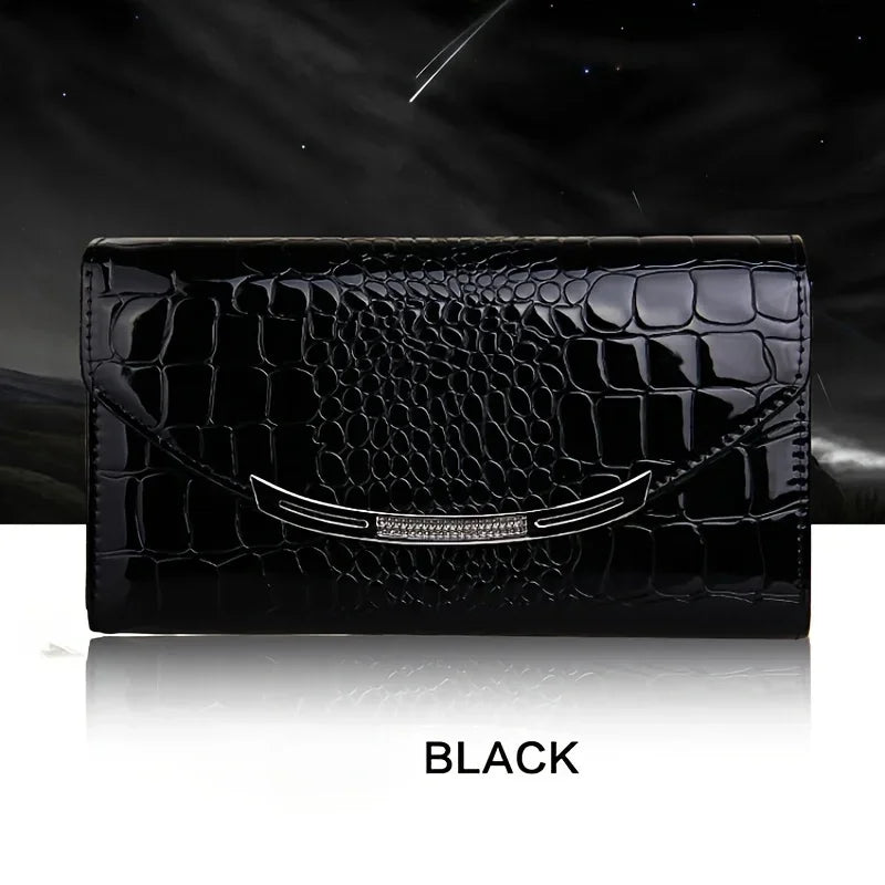 Patent leather women's clutch bag Large capacity clutch bag chain clutch bag Single shoulder straddle bag