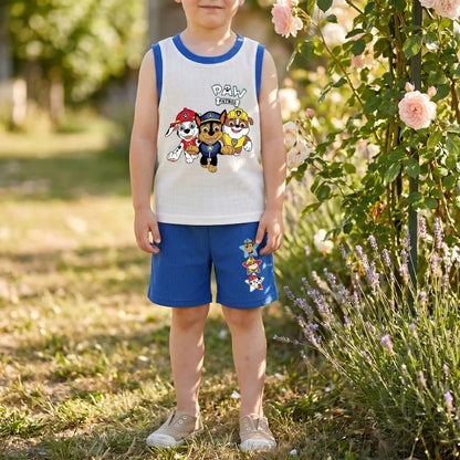 Summer Kids Clothes Sets Boys Sport Vest Shorts Two Piece Suit Girls Fashion Outfits Children's Breathable Sleeveless Tops Set