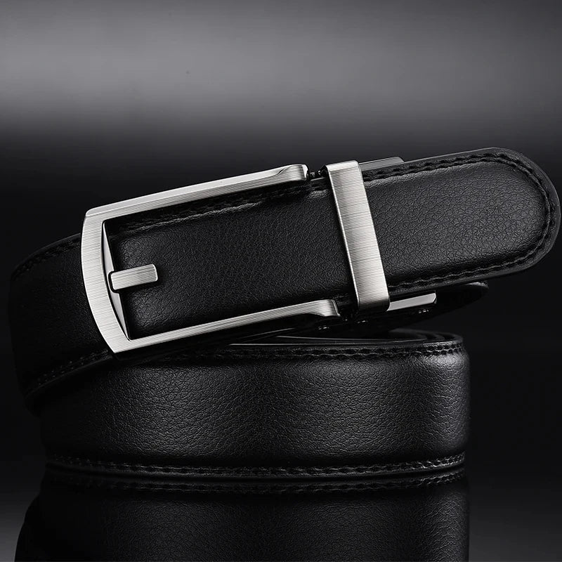 Men Belt Top Quality Cow Genuine Leather Men's Belt Cowhide Strap for Male Automatic Buckle Belts for Men Alloy Buckle Belt