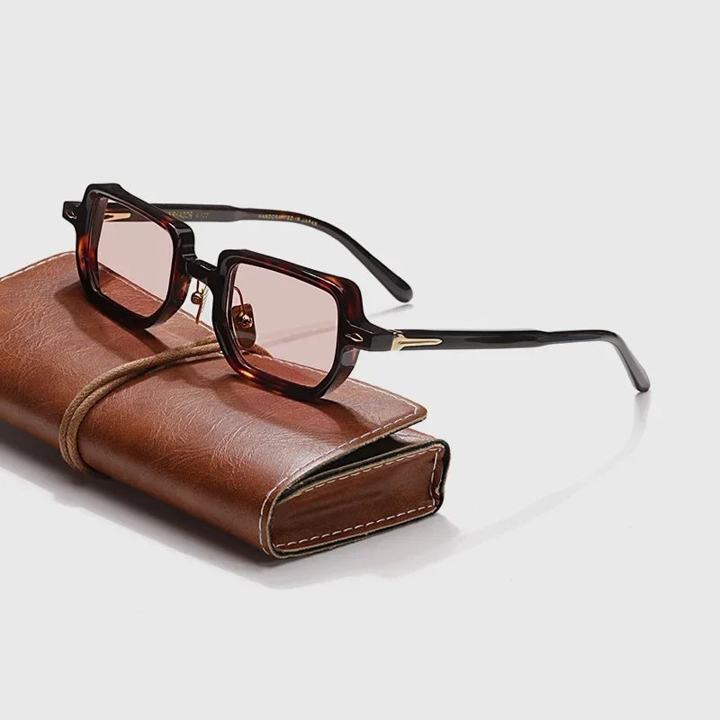 Fashion Luxury Brand  Man Sunglasses SASTATRE Handmade Square Small Frame Sunglasses Woman Outdoor UV400  Protection SUN GLASSES