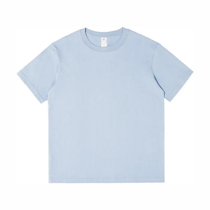 8.1Oz 230gsm Men's Pure Cotton T Shirts 2025 Summer New Oversizes Solid Color T-Shirts for Men and Women Customizable