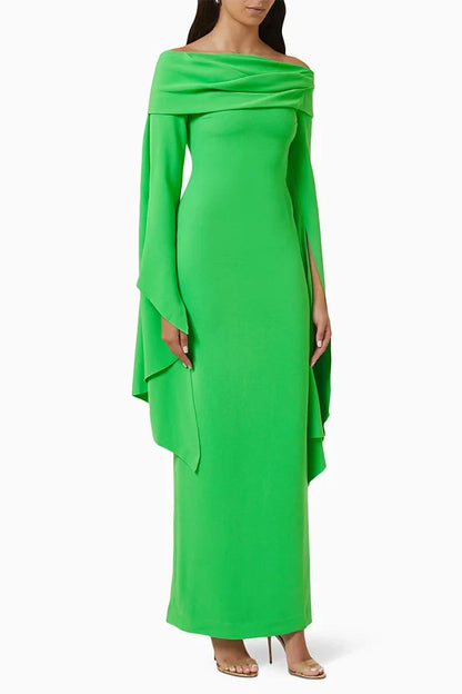Customized Prom Dress Off The Shoulder Column Evening Gowns Long Sleeves Exquisite High Quality Occasion Formal Party Dress