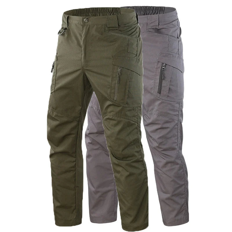 New Tactical 2-piece Set Pants Mens Outdoor Work Cargo Trousers Spring Summer Multi-pocket Waterproof Pant Training Hik Overalls
