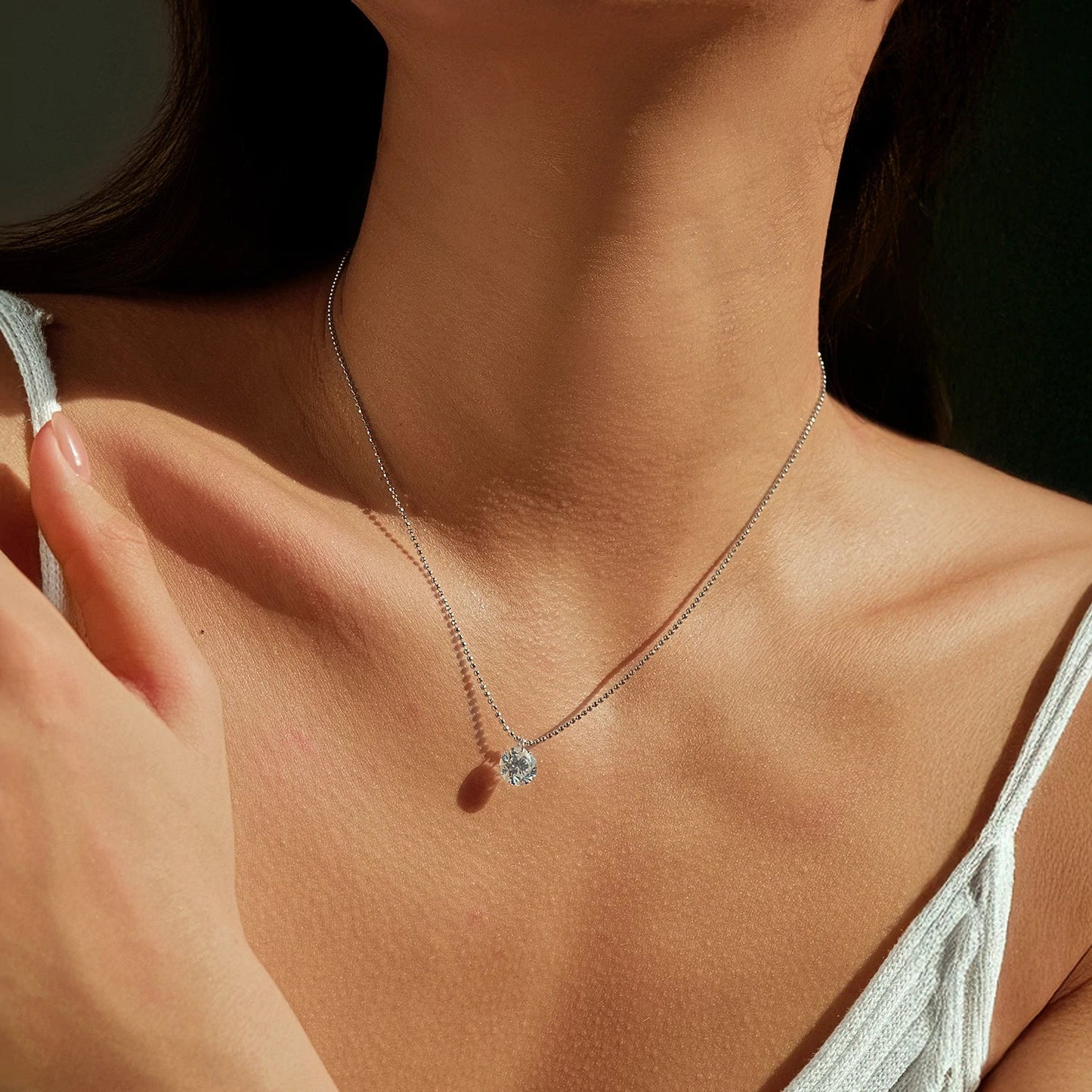 6 Styles D Color Geometric Moissanite Necklaces 925 Sterling Silver Dazzling Pendant Necklace For Women Fine Jewelry