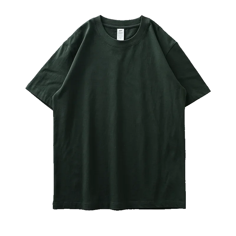 8.1Oz 230gsm Men's Pure Cotton T Shirts 2025 Summer New Oversizes Solid Color T-Shirts for Men and Women Customizable