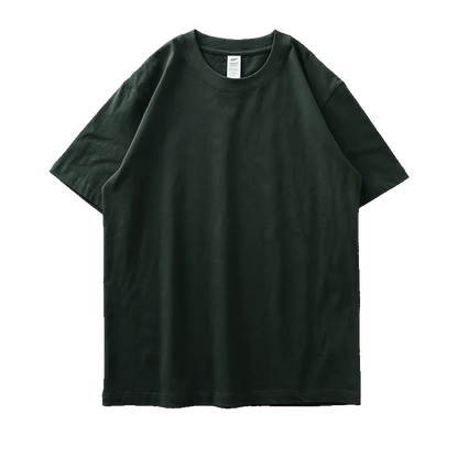 8.1Oz 230gsm Men's Pure Cotton T Shirts 2025 Summer New Oversizes Solid Color T-Shirts for Men and Women Customizable