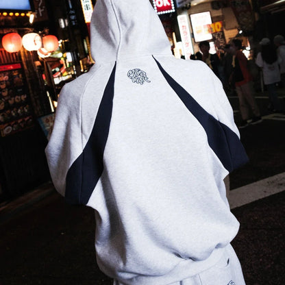 Autumn and winter new trendy men's and women's high street Japanese casual sports letter hooded sweatshirt and pants set
