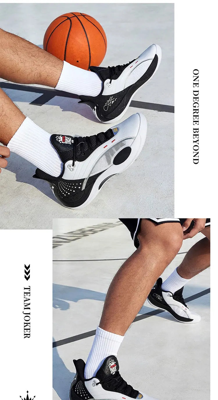 Team Joker Men Basketball Shoes Combat Rebound Anti-slip Wear-resistant CQT-QU!K Stable High-top Sneakers 572511105