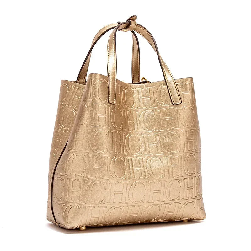 Colour Simple Design Fashion Handbag Pure Large Capacity Exquisite Versatile Classic Retro Style Women's