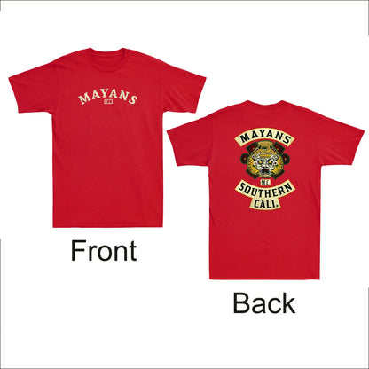 Southern Cali Front Back Patch Biker Motorcycle Vintage Men's T-Shirt Mens Graphic Tshirts Regular Cotton Short Sleeve