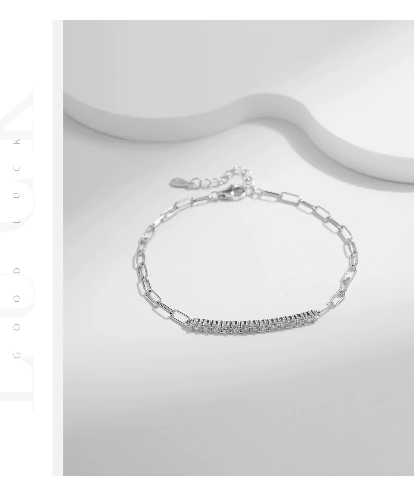 Sparkling D Color Moissanite Bracelet 925 Sterling Silver Lock Stackable Trendy Bracelets For Women Jewelry With Gift Box