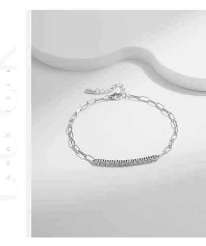 Sparkling D Color Moissanite Bracelet 925 Sterling Silver Lock Stackable Trendy Bracelets For Women Jewelry With Gift Box