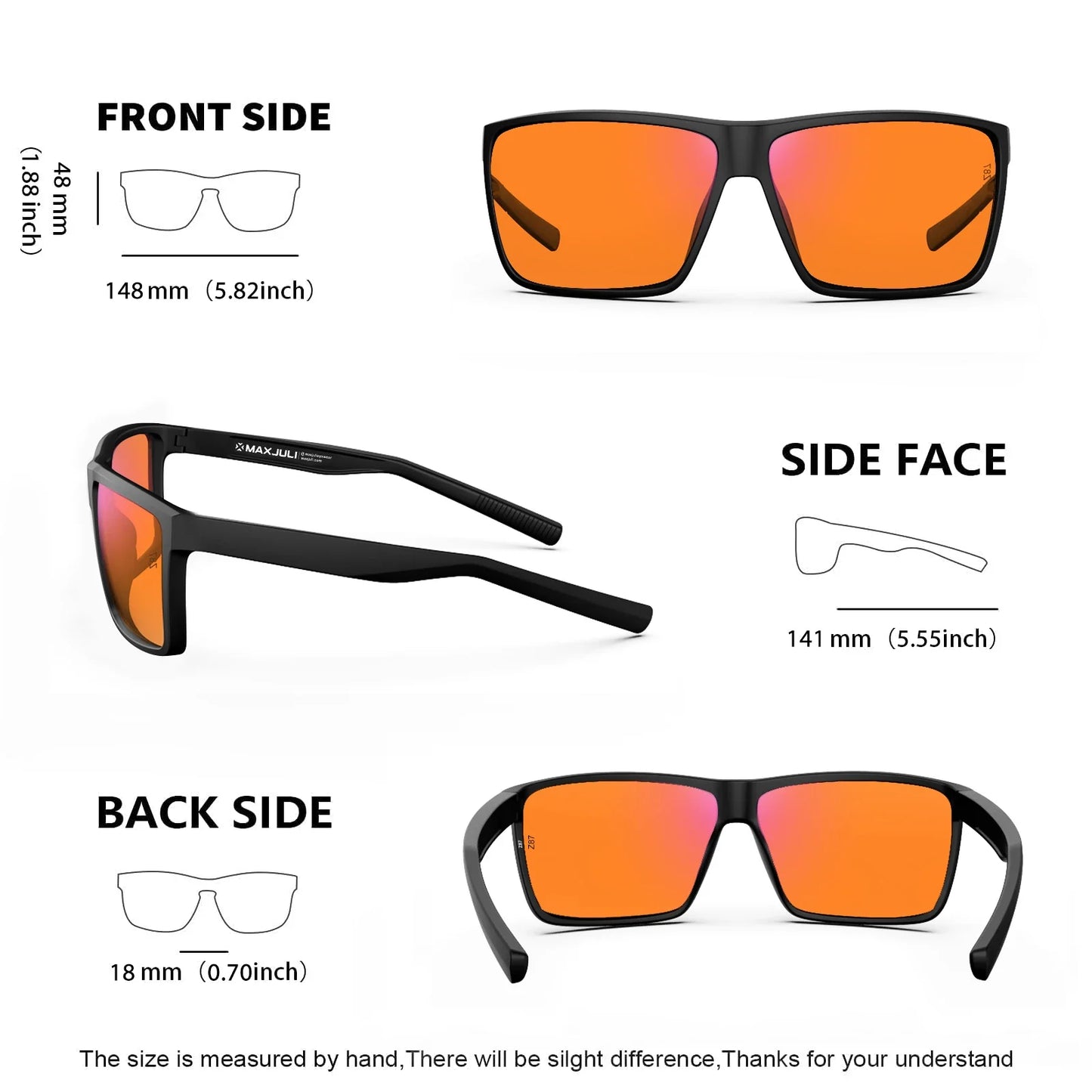 XL Z87 Safety Sport Sunglasses Men Big Wide Heads Large TR90 Ultralight UV400 Oversized Shades Outdoor 8108