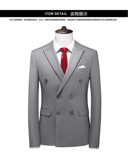2025 Brand Fashion Men Double Breasted Tuxedo Business Suit/Male Slim Fit  Korean Casual Clothing/Men's Casual Jacket Blazers